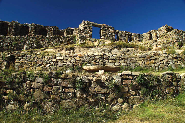 ruiny paláce Chinkana, Isla del Sol, Bolívie